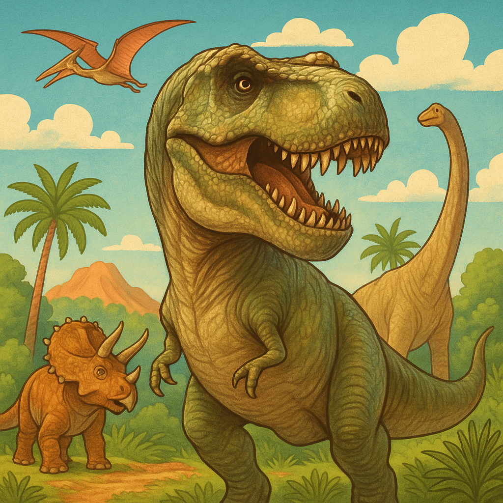 Illustration for the trivia pack Dinosaurs