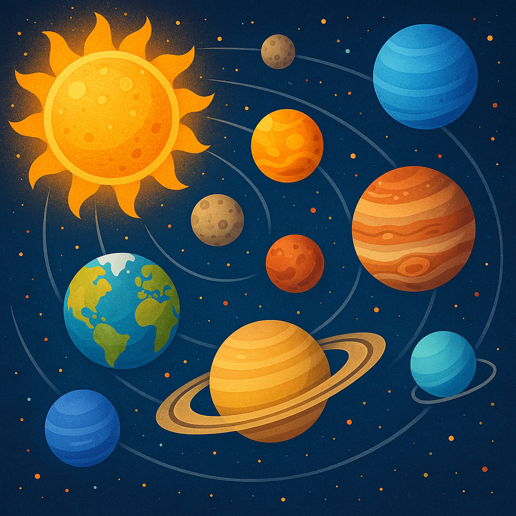 Illustration for the trivia pack Solar System